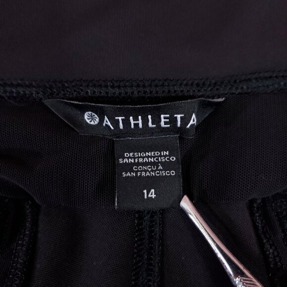 Athleta Hybrid High Rise Cargo Leggings Womens Size 14 Black Athleisure 982353 - Picture 8 of 11